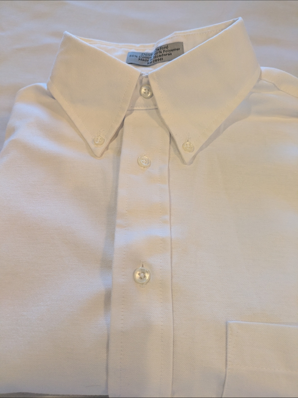 Arrow Men's White Button-Down Long Sleeve Dress Shirt Size 16